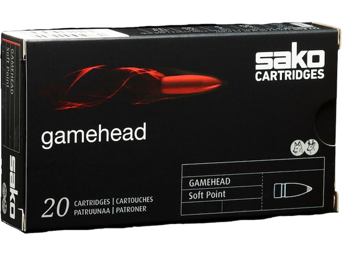 Sako Gamehead Ammunition 243 Winchester 100 Grain Jacketed Soft Point Box of 20
