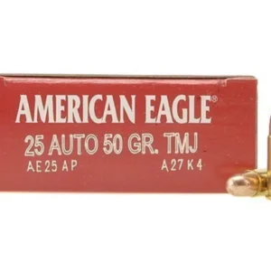 Federal American Eagle Ammunition 25 ACP 50 Grain Full Metal Jacket