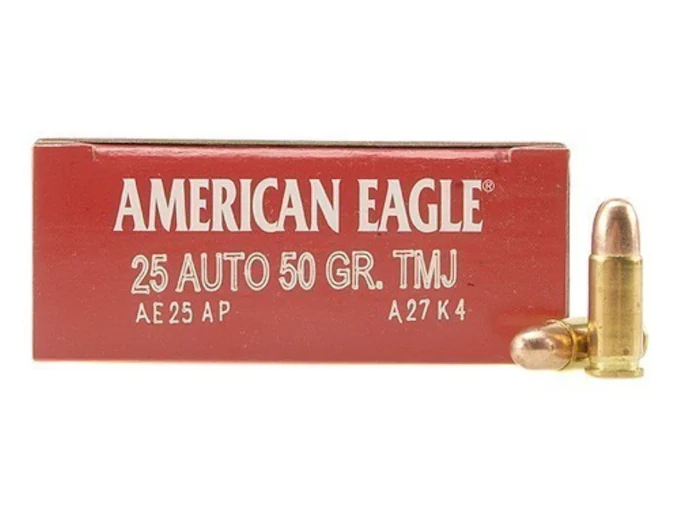 Federal American Eagle Ammunition 25 ACP 50 Grain Full Metal Jacket