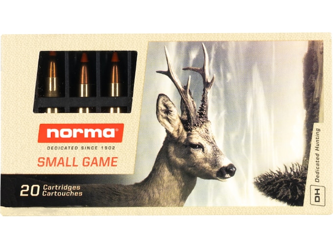 Norma TipStrike Varmint Ammunition 22-250 Remington 54 Grain Polymer Tip Box of 20