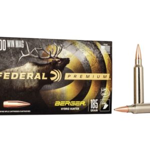 Federal Premium Ammunition 300 Winchester Magnum 185 Grain Berger Hybrid Hunter Box of 20