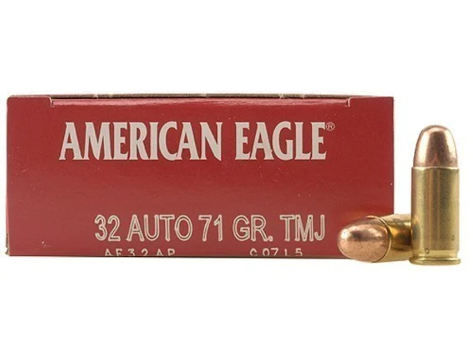 Federal American Eagle Ammunition 32 ACP 71 Grain Total Metal Jacket