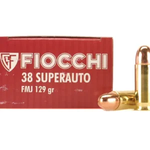 Fiocchi Shooting Dynamics Ammunition 38 Super 129 Grain Full Metal Jacket Box of 50