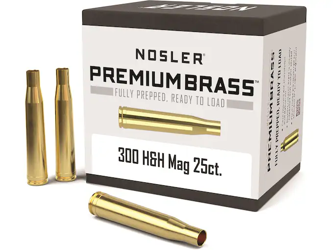 Nosler Custom Brass 300 H&H Magnum Box of 25