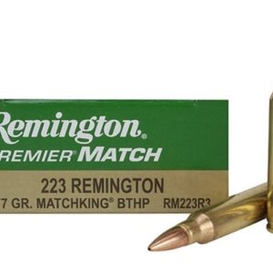 Remington Premier Match Ammunition 223 Remington 77 Grain Sierra MatchKing Hollow Point Box of 20