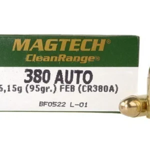 Magtech Clean Range Ammunition 380 ACP 95 Grain Encapsulated Round Nose Box of 50
