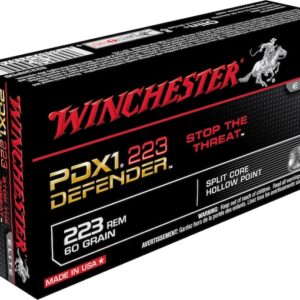 Winchester PDX1 Defender Ammunition 223 Remington 60 Grain Bonded Jacketed Hollow Point Box of 20