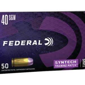 Federal Syntech Training Match Ammunition 40 S&W 180 Grain Total Synthetic Jacket Box of 50