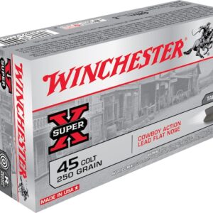 Winchester USA Cowboy Ammunition 45 Colt (Long Colt) 250 Grain Lead Flat Nose Box of 50
