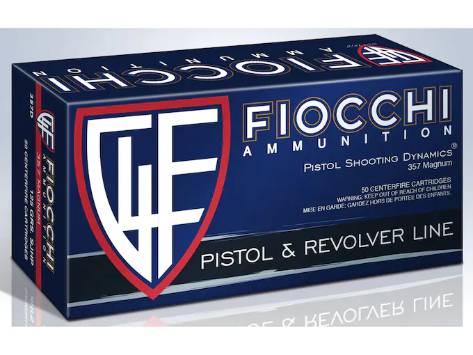 Fiocchi Shooting Dynamics Ammunition 357 Magnum 125 Grain Jacketed Hollow Point Box of 50