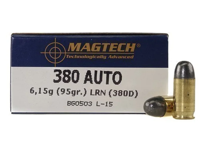 Magtech Ammunition 380 ACP 95 Grain Lead Round Nose