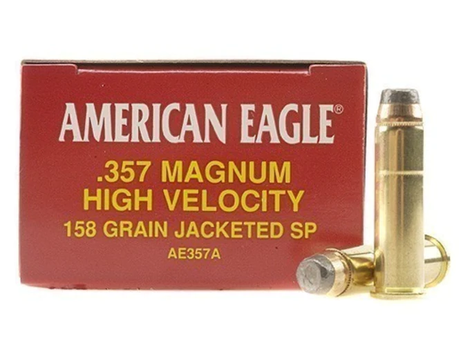 Federal American Eagle Ammunition 357 Magnum 158 Grain Jacketed Soft Point Box of 50