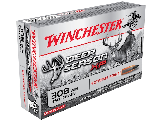 Winchester Deer Season XP Ammunition 308 Winchester 150 Grain Extreme Point Polymer Tip Box of 20
