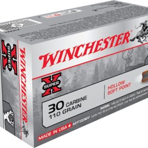 Winchester Super-X Ammunition 30 Carbine 110 Grain Hollow Soft Point Box of 50