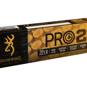 Browning Pro22 Ammunition 22 Long Rifle 40 Grain Lead Round Nose Box of 100