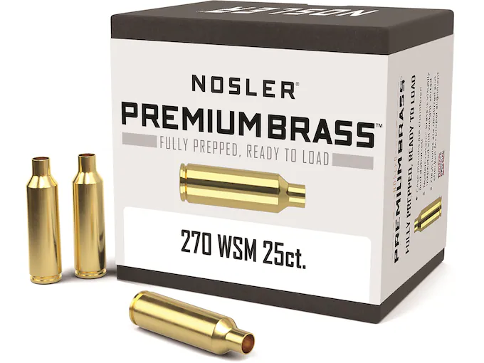 Nosler Custom Brass 270 Winchester Short Magnum (WSM) Box of 25