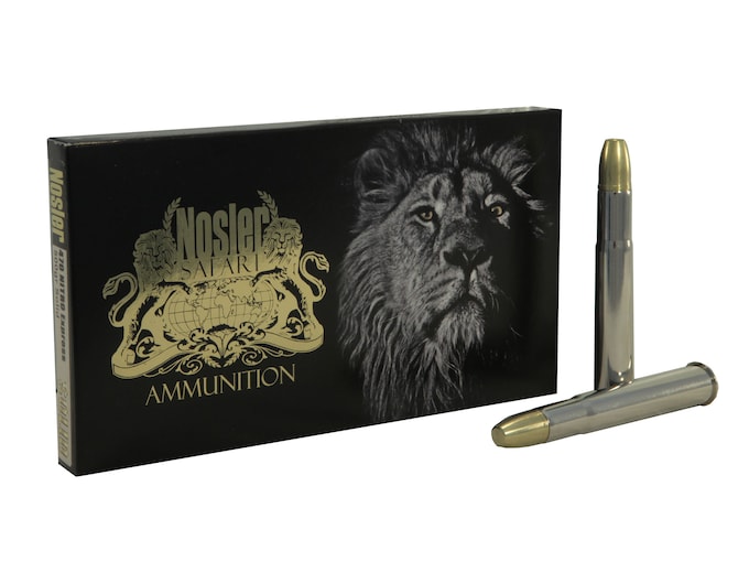 Nosler Safari Ammunition 470 Nitro Express 500 Grain Solid Box of 10