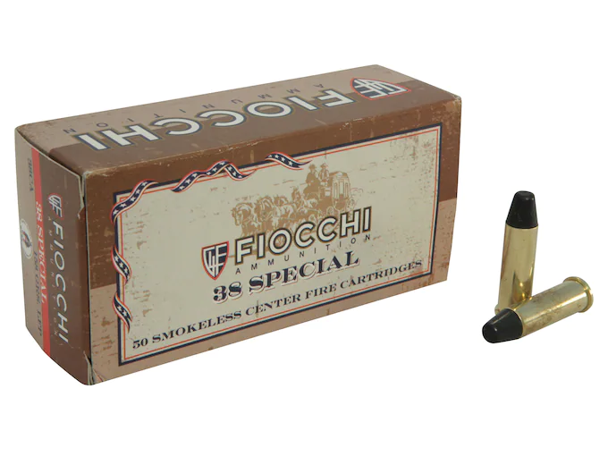 Fiocchi Cowboy Action Ammunition 38 Special 158 Grain Lead Round Nose Flat Point