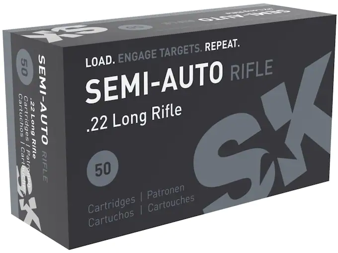 SK Semi-Auto Rifle Ammunition 22 Long Rifle 40 Grain Lead Round Nose