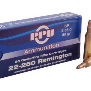 Prvi Partizan Ammunition 22-250 Remington 55 Grain Soft Point Box of 20