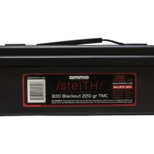 Stelth Ammunition 300 AAC Blackout 220 Grain Subsonic Total Metal Jacket Ammo Can of 200