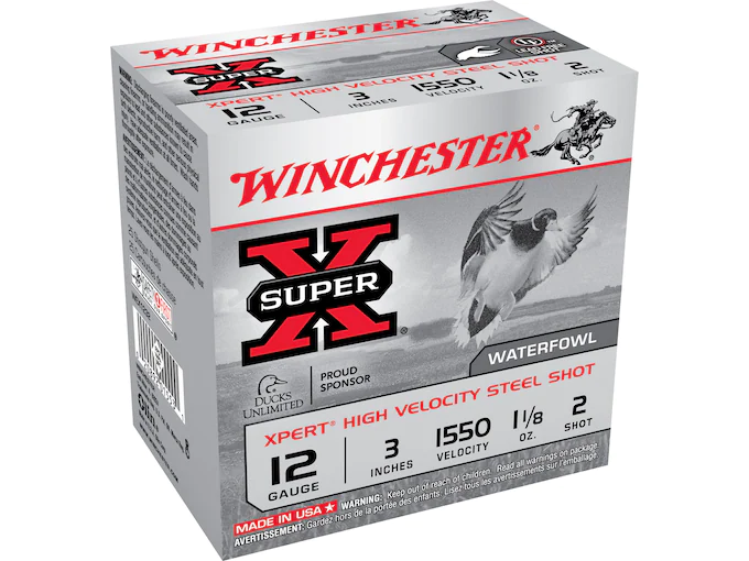 Winchester Xpert High Velocity Ammunition 12 Gauge 3" 1-1/8 oz #2 Non-Toxic Steel Shot