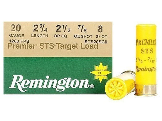 Remington Premier STS Target Ammunition 20 Gauge 2-3/4" 7/8 oz #8 Shot
