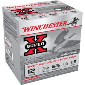 Winchester Xpert High Velocity Ammunition 12 Gauge 3-1/2" 1-1/4 oz BB Non-Toxic Steel Shot