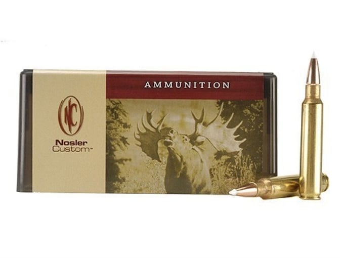 Nosler Custom Ammunition 338 Remington Ultra Magnum 200 Grain AccuBond Spitzer Box of 20