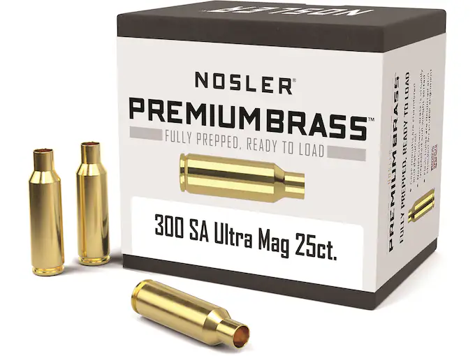 Nosler Custom Brass 300 Remington Short Action Ultra Magnum Box of 25