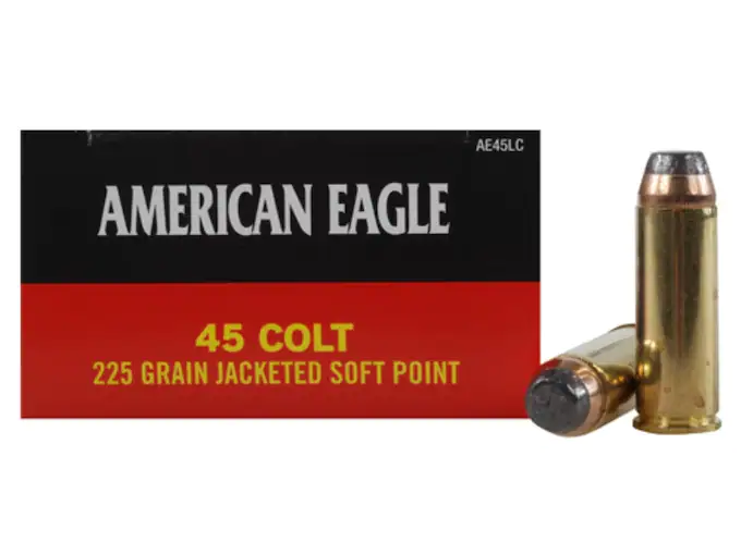 Federal American Eagle Ammunition 45 Colt (Long Colt) 225 Grain Jacketed Soft Point