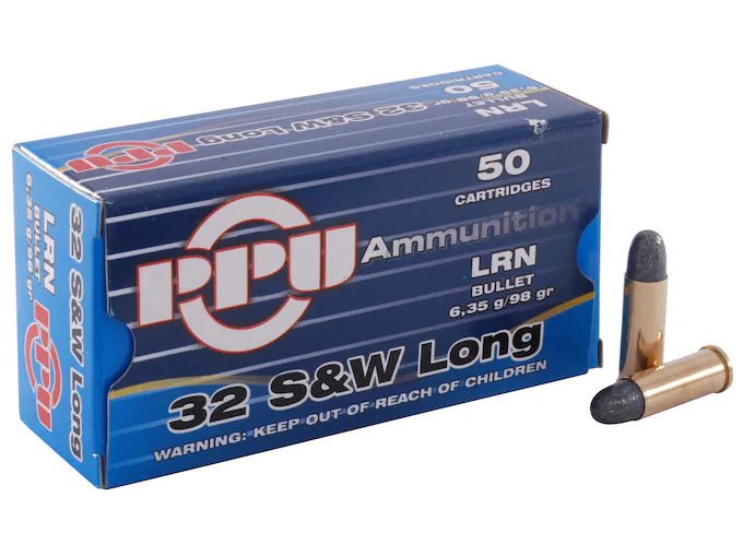 Prvi Partizan Ammunition 32 S&W Long 98 Grain Lead Round Nose Box of 50