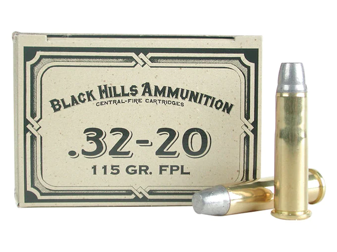 Black Hills Cowboy Action Ammunition 32-20 WCF 115 Grain Lead Flat Nose Box of 50