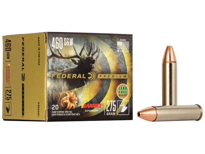 Federal Premium Vital-Shok Ammunition 460 S&W Magnum 275 Grain Barnes XPB Hollow Point Lead-Free Box of 20