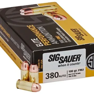 Sig Sauer Elite Performance Ammunition 380 ACP 100 Grain Full Metal Jacket