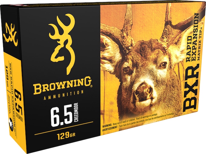 Browning BXR Rapid Expansion Ammunition 6.5 Creedmoor 129 Grain Matrix Tip Box of 20