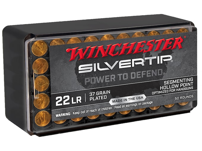 Winchester Silvertip Defense Ammunition 22 Long Rifle 37 Grain Segmenting Hollow Point Box of 50