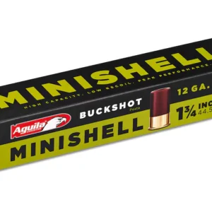 Aguila Minishell Ammunition 12 Gauge 1-3/4" #4 and #1 Buckshot 11 Pellets Box of 20