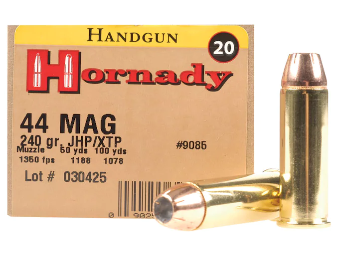 Hornady Custom Ammunition 44 Remington Magnum 240 Grain XTP Jacketed Hollow Point Box of 20