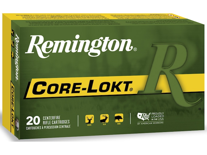 Remington Core-Lokt Ammunition 338 Remington Ultra Magnum 250 Grain Pointed Soft Point Box of 20
