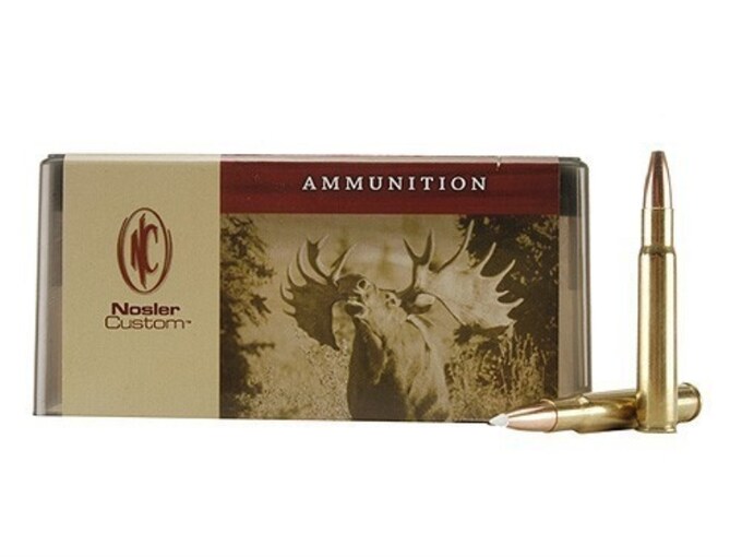 Nosler Custom Ammunition 338-06 A-Square 200 Grain AccuBond Spitzer Box of 20