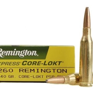 Remington Core-Lokt Ammunition 260 Remington 140 Grain Core-Lokt Pointed Soft Point Box of 20