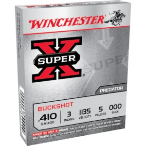 Winchester Super-X Ammunition 410 Bore 3" 000 Buckshot 5 Pellets Box of 5