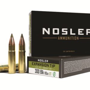 Nosler E-Tip Ammunition 300 AAC Blackout 110 Grain E-Tip Lead-Free Box of 20