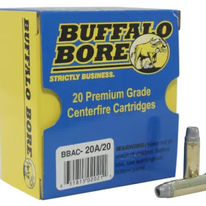 Buffalo Bore Ammunition 38 Special +P 158 Grain Lead Semi-Wadcutter Hollow Point Gas Check Box of 20