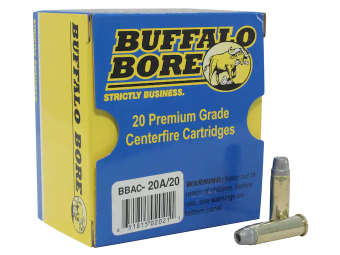 Buffalo Bore Ammunition 38 Special +P 158 Grain Lead Semi-Wadcutter Hollow Point Gas Check Box of 20
