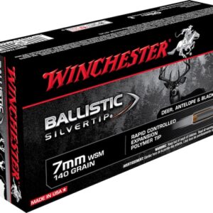 Winchester Ballistic Silvertip Ammunition 7mm Winchester Short Magnum (WSM) 140 Grain Rapid Controlled Expansion Polymer Tip Box of 20