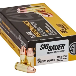 Sig Sauer Elite Performance Ammunition 9mm Luger 115 Grain Full Metal Jacket