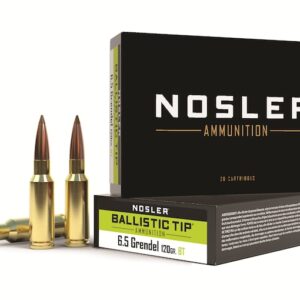 Nosler BT Ammunition 6.5 Grendel 120 Grain Ballistic Tip Box of 20