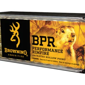 Browning BPR Ammunition 22 Winchester Magnum Rimfire (WMR) 40 Grain Jacketed Hollow Point Box of 50